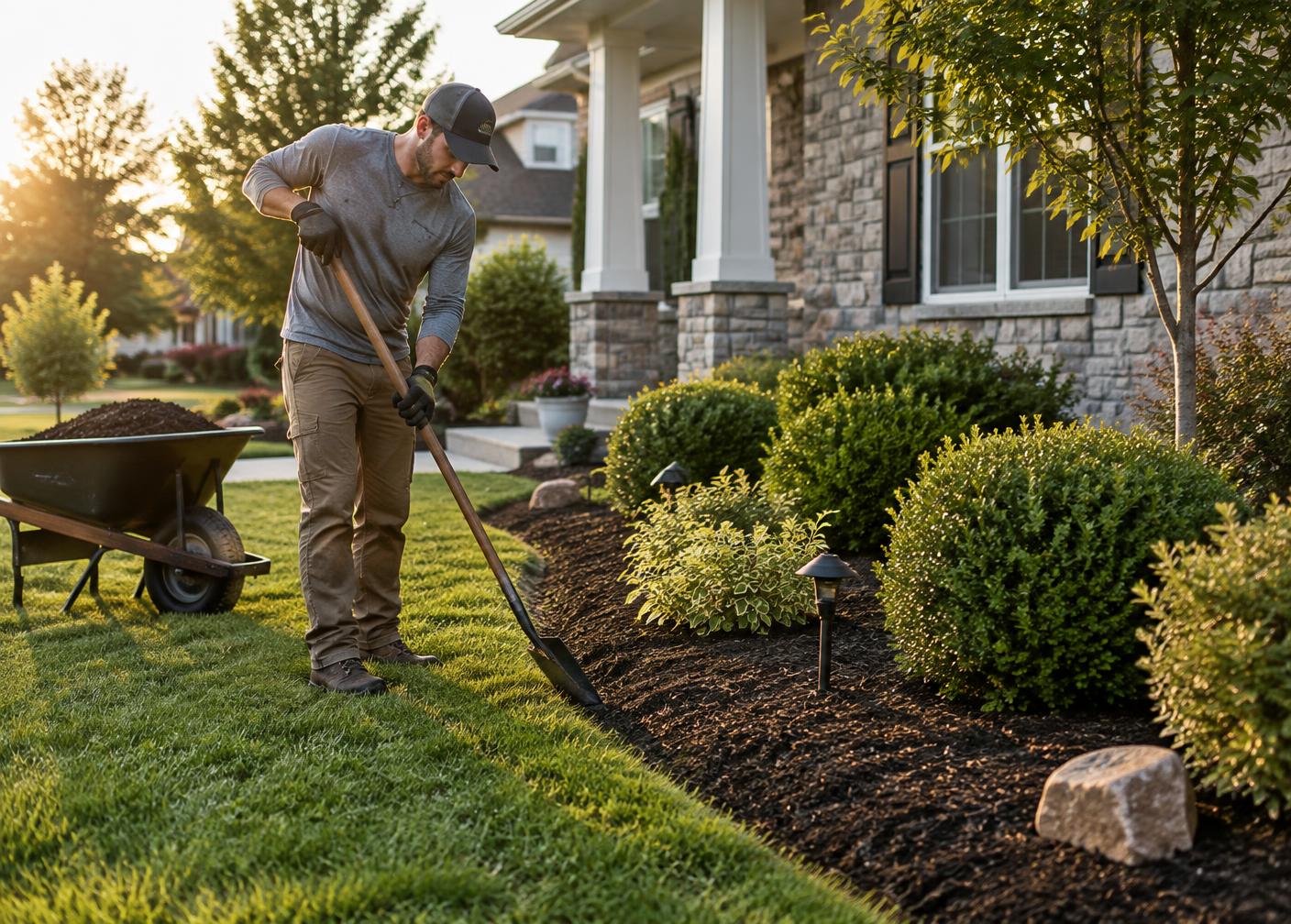 Landscaping work in progress